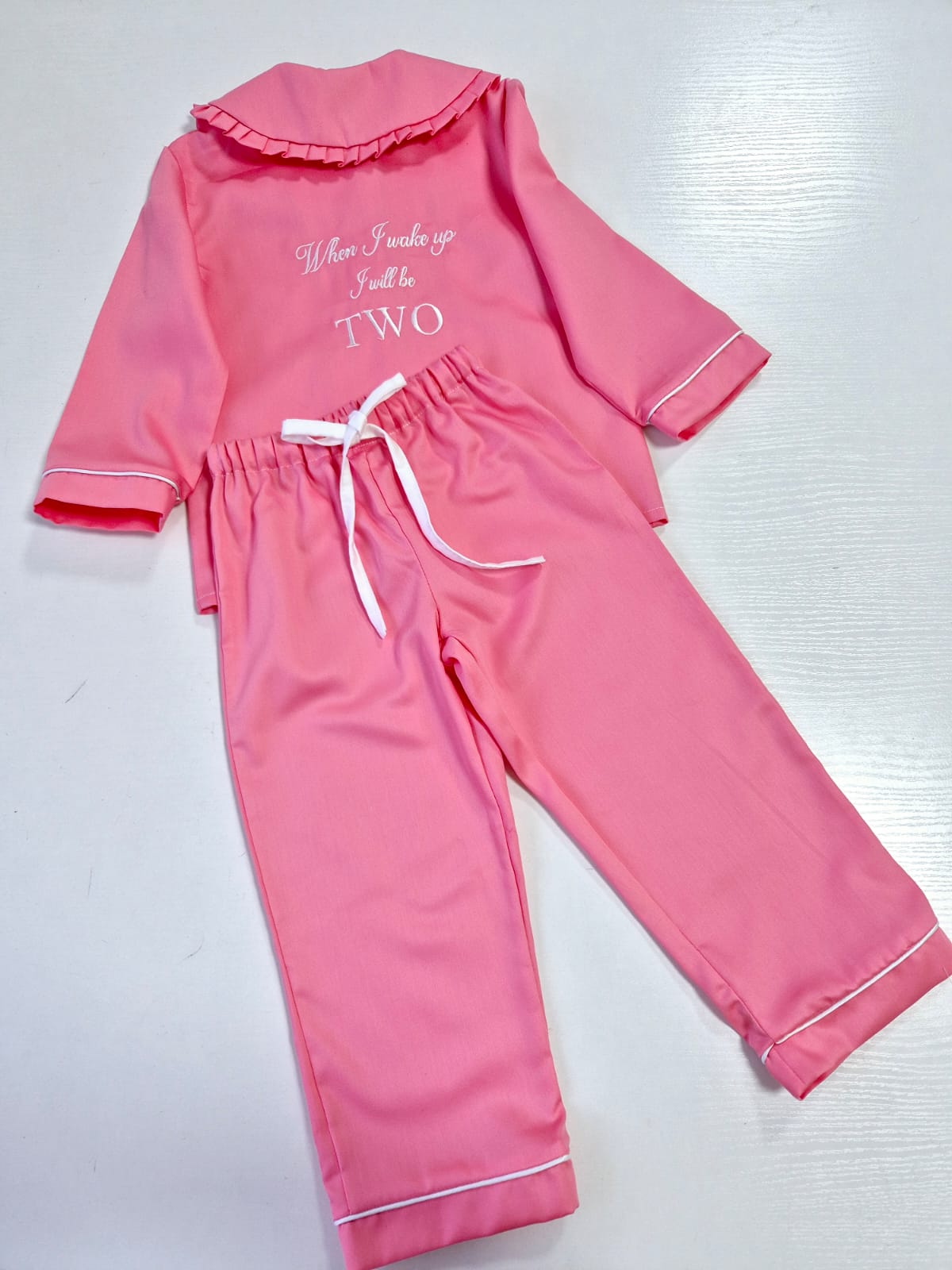 Girls Bow Birthday Pyjamas