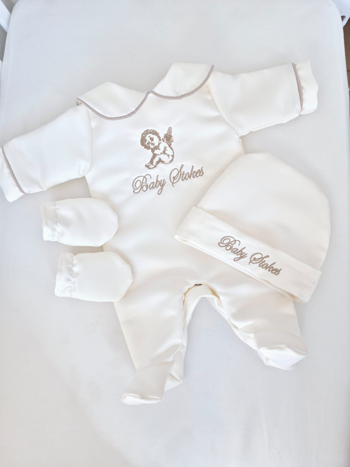 Cherub Baby Grow with Mits & Hat