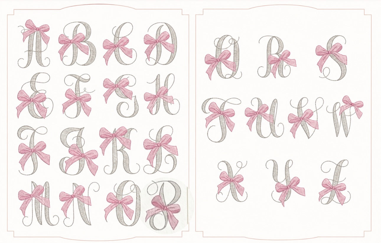 Bow Letter Pillow