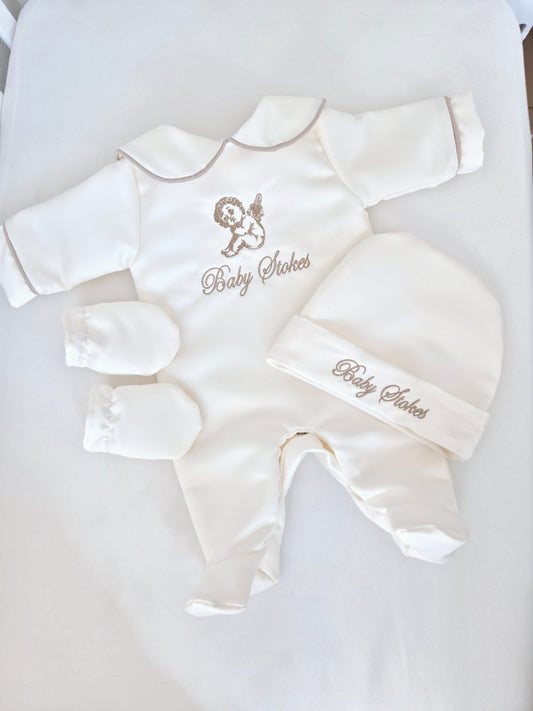 Cherub Baby Grow with Mits & Hat