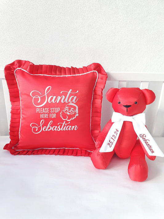 Santa Stop Here Pillow