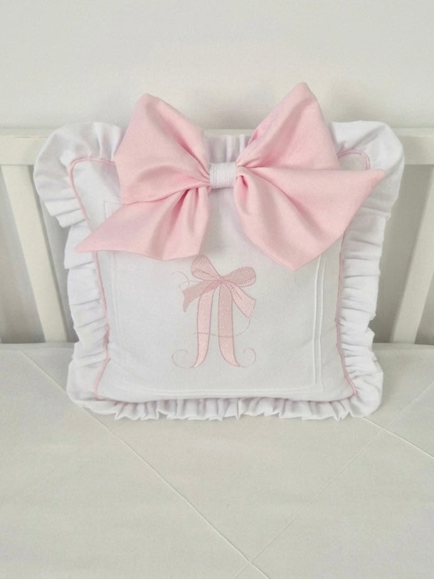 Bow Letter Pillow